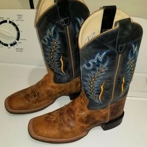 Old West Kids Boots Cobalt Size 7 Big Kid